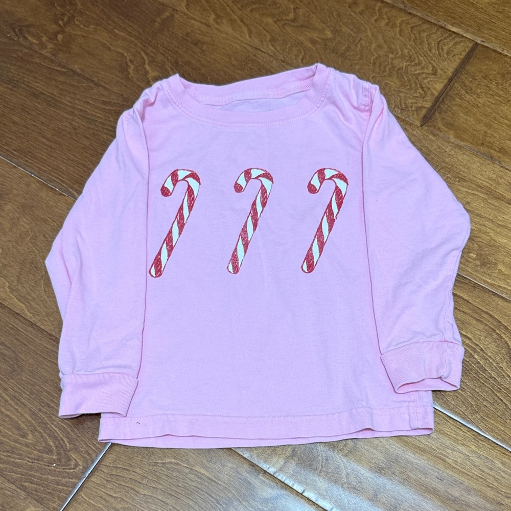 Like New Size XXS Pink Candy Cane Kids Shirt